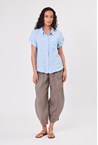 LINEN POCKET SHIRT - pale blue